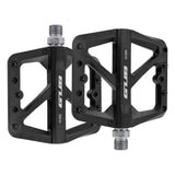 3 Sealed Bearings Bicycle Pedals Nylon Mountain Bike Pedals Road Bike BMX MTB Pedals 9/16" Platform Flat Pedals Ultralight Non-Slip