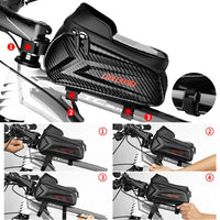 Cycling Bicycle Bag MTB Road Mountain Bike Front Frame Bag Top Tube Bag Waterproof Touchscreen Phone Holder Bag Case