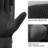 ROCKBROS Winter Cycling Gloves Skiing Bicycle Bike Outdoor Sports Gloves Fleece Keep Warm Ultra-thick Silica Anti-slip Anti-shock Gloves Windproof