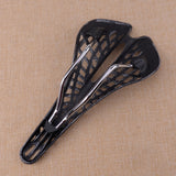 Carbon Fiber Texture Bicycle Saddle MTB Road Bike Seat Cushion Spider Hollow Saddle Comfortable Durable