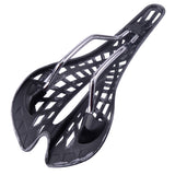 Carbon Fiber Texture Bicycle Saddle MTB Road Bike Seat Cushion Spider Hollow Saddle Comfortable Durable