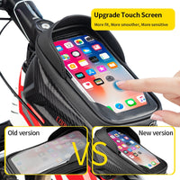 Cycling Bicycle Bag MTB Road Mountain Bike Front Frame Bag Top Tube Bag Waterproof Touchscreen Phone Holder Bag Case