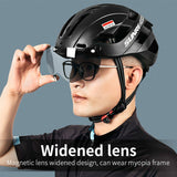 Ultralight Cycling Helmets with Magnetic Goggles Taillight Mountain Road Bike Bicycle MTB Sport Helmet