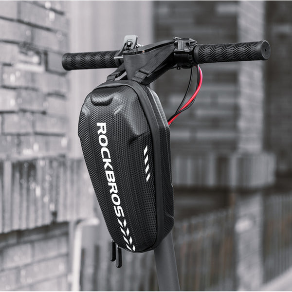 ROCKBROS Hard Shell Scooter Handlebar Bag Electric Bike Front Frame Hanging Bag MTB Road Bike Folding Bicycle Bag Waterproof