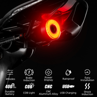 ROCKBROS Cycling Bicycle Auto Smart Sensor Brake Light Bike Taillight Rear Light IPx6 Waterproof Chargable