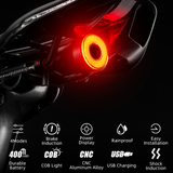 ROCKBROS Cycling Bicycle Auto Smart Sensor Brake Light Bike Taillight Rear Light IPx6 Waterproof Chargable