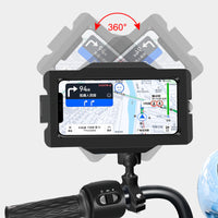 360 Rotatable Aluminum Alloy Motorcycle Bicycle Bike Phone Holder Touch Screen Waterproof Cell Mobil Phone Bracket Stand Mount Support Universal