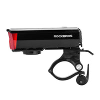 ROCKBROS Solar Charging Smart Sensor Bicycle Headlights Bike Front Light Bell Horn 2000 MAh USB 120 DB IPX4 Waterproof