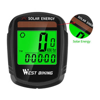 Solar Power Wireless Bicycle Computer Speedometer Odometer Multifunctional MTB Computer