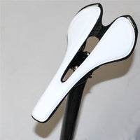 Ergonomics Leather + Carbon Fiber Bicycle Saddle Mountain Road Bike Saddle Seat Cushion Ultralight Comfortable