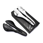 Carbon Fiber Leather Bicycle Saddle MTB Road Bike Saddle Seat Cushion Soft Comfortable