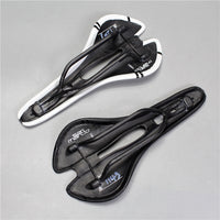 Carbon Fiber Leather Bicycle Saddle MTB Road Bike Saddle Seat Cushion Soft Comfortable