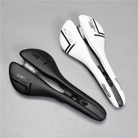 Carbon Fiber Leather Bicycle Saddle MTB Road Bike Saddle Seat Cushion Soft Comfortable