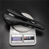 Carbon Fiber Leather Bicycle Saddle MTB Road Bike Saddle Seat Cushion Soft Comfortable