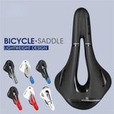 Cycling Bicycle Saddle MTB Mountain Road Bike Seat Cushion Pad PU Leather Gel Filled Comfortable Shockproof Breathable