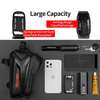 Cycling Bicycle Bag MTB Road Mountain Bike Front Frame Bag Top Tube Bag Waterproof Touchscreen Phone Holder Bag Case