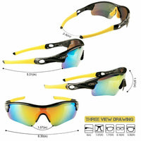 Polarized Cycling Glasses Bike Goggles Outdoor Sports Bicycle Sunglasses With 5 Lens Myopia Frame