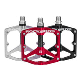 ROCKBROS Aluminum Alloy Bicycle Flat Pedals MTB Road Bike e-Bike City Bike BMX Platform Pedals Non-slip Seal Bearing Dustproof