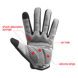 Windproof Cycling Gloves Full Finger Outdoor Sport Riding MTB Mountain Bike Road Bike Gloves Touch Screen Winter Autumn Bicycle Gloves Man Woman