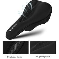 Silicone Gel Bike Saddle Cover Comfort Soft MTB Road Bike Cushion Seat Cover With Rain Cover Anti-slip Shockproof