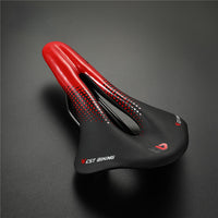 Cycling Bicycle Saddle MTB Mountain Road Bike Seat Cushion Pad PU Leather Gel Filled Comfortable Shockproof Breathable