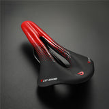 Cycling Bicycle Saddle MTB Mountain Road Bike Seat Cushion Pad PU Leather Gel Filled Comfortable Shockproof Breathable