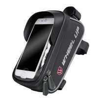 Fingerprint Recognition Bicycle Frame Bag Bike Cell Mobile Phone Bag Holder Front Top Tube Bag TPU Touch Screen 6.0 inch Waterproof