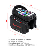 Bicycle Bags Front Frame Bags MTB Road Bike Bag Cycling Accessories Waterproof Screen Touch Top Tube Phone Bag