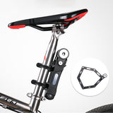 Cycling Bicycle Lock with LED Light Alloy Steel Folding Lock MTB Road Bike Lock Anti-theft Lock Safety Cycling Accessories