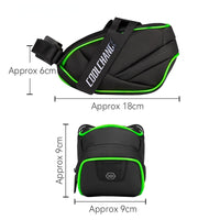 Rainproof Cycling Bicycle Bag w/ Light Strip MTB Road Bike Saddle Bags Rear Tail Bag Tools Bag Bike Accessories