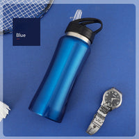 304 Stainless steel Sports Water Bottle with Straw Fitness Cycling Bike Gym Travel Drinking Water Bottle Cup Jug