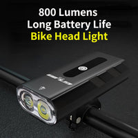 Cycling Bicycle Light Mountain Bike Road Bike MTB Front Lamp Headlight Flashlight Power Bank Electronic Horn 4000mAh T6 LED 800LM