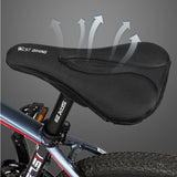 Silicone Gel Bike Saddle Cover Comfort Soft MTB Road Bike Cushion Seat Cover With Rain Cover Anti-slip Shockproof