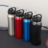 304 Stainless steel Sports Water Bottle with Straw Fitness Cycling Bike Gym Travel Drinking Water Bottle Cup Jug