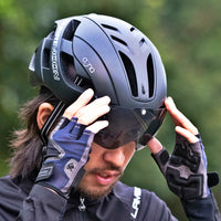 Ultralight Cycling Helmets with Magnetic Goggles Taillight Mountain Road Bike Bicycle MTB Sport Helmet