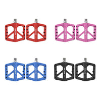 3 Sealed Bearings Bicycle Pedals Nylon Mountain Bike Pedals Road Bike BMX MTB Pedals 9/16" Platform Flat Pedals Ultralight Non-Slip