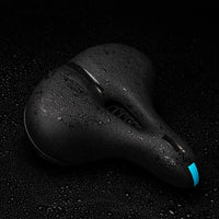 Bicycle Saddle PVC Waterproof Steel Hollow Comfortable Mountain Road Bike Seat Sports Soft Cycling Saddle Men Women