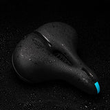 Bicycle Saddle PVC Waterproof Steel Hollow Comfortable Mountain Road Bike Seat Sports Soft Cycling Saddle Men Women