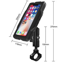 360 Rotatable Aluminum Alloy Motorcycle Bicycle Bike Phone Holder Touch Screen Waterproof Cell Mobil Phone Bracket Stand Mount Support Universal