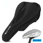 Silicone Gel Bike Saddle Cover Comfort Soft MTB Road Bike Cushion Seat Cover With Rain Cover Anti-slip Shockproof
