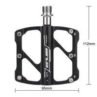 Ultra-light Titanium Axle Bicycle Pedals Mountain Bike Road Bike Pedals Platform Flat Alloy Pedals Non-Slip Pedals Sealed Bearing