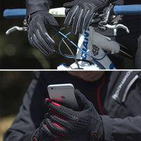 ROCKBROS GEL Full Finger Cycling Gloves Sports MTB Bike Bicycle Gloves Autumn Winter Windproof Touch Screen Shockproof