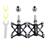 DU Bearing CNC Aluminum Alloy Bicycle Pedals Quick Release BMX MTB Mountain Bike Road Bike Pedals 9/16 Inch Universal Flat Platform