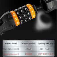 2m Cycling Bicycle 5 Digital Password Combination Lock MTB Road Bike Cable Lock Electric Bike Motorcycle Lock Anti Theft