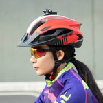 Bicycle Cycling Helmet with Visor Taillight Camera Headlight Holder Bracket MTB Road Bike Helmet