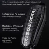 ROCKBROS Hard Shell Scooter Handlebar Bag Electric Bike Front Frame Hanging Bag MTB Road Bike Folding Bicycle Bag Waterproof