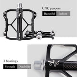 Ultralight Bike Pedals Aluminum Alloy Bicycle Pedals 3 Bearings Platform Antiskid Cycling BMX MTB Mountain Road Bike Pedals