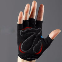 ROCKBROS Half Finger Cycling Glove Outdoor Sports Bicycle Bike Gloves Breathable Sponge Pad