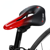 Cycling Bicycle Saddle MTB Mountain Road Bike Seat Cushion Pad PU Leather Gel Filled Comfortable Shockproof Breathable