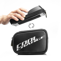 Cycling Bicycle Bag Bike Front Frame Top Tube Bag 6.2 In Cell Phone Touch Screen Bag Holder Waterproof Double Pouch MTB Road Bike Accessories